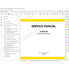 New Holland Excavator E260CSR service manual