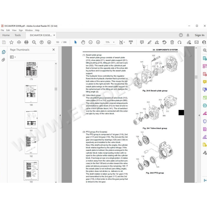 New Holland Excavator E265B service manual