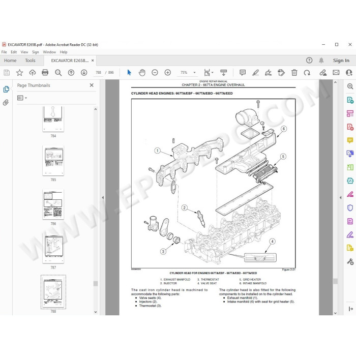 New Holland Excavator E265B service manual