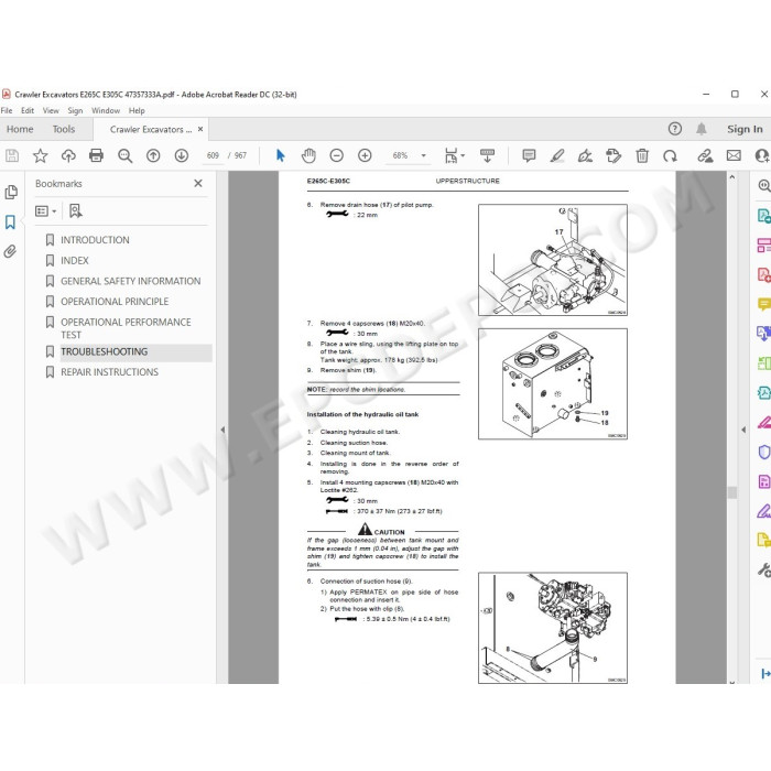 New Holland Excavator E265C E305C service manual