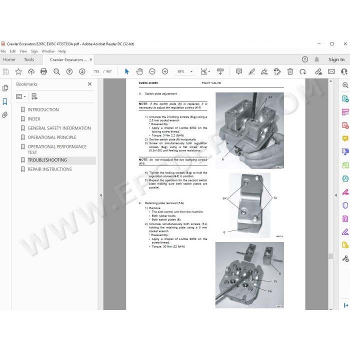 New Holland Excavator E265C E305C service manual