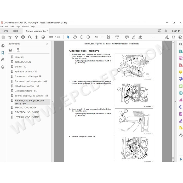 New Holland Excavator E265C EVO Tier 3 service manual