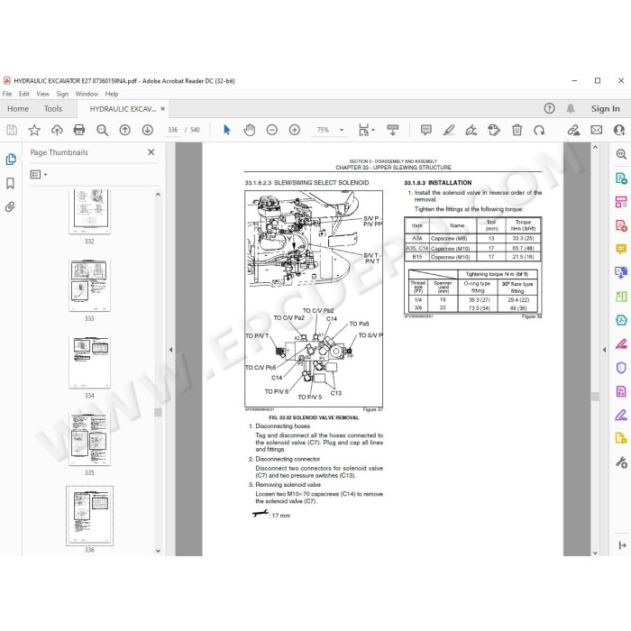 New Holland Compact Excavator E27 service manual