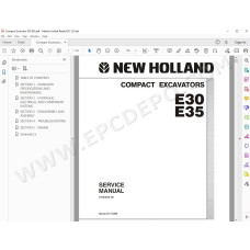 New Holland Compact Excavator E30 E35 service manual