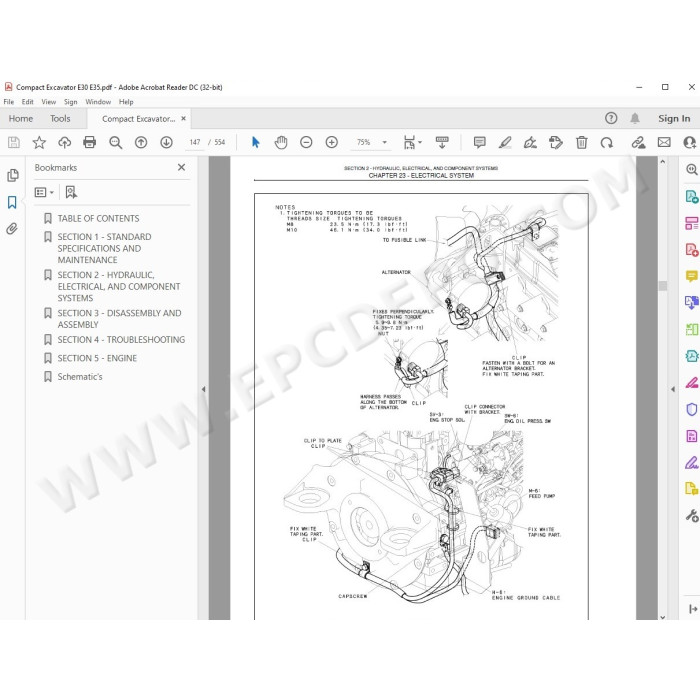 New Holland Compact Excavator E30 E35 service manual