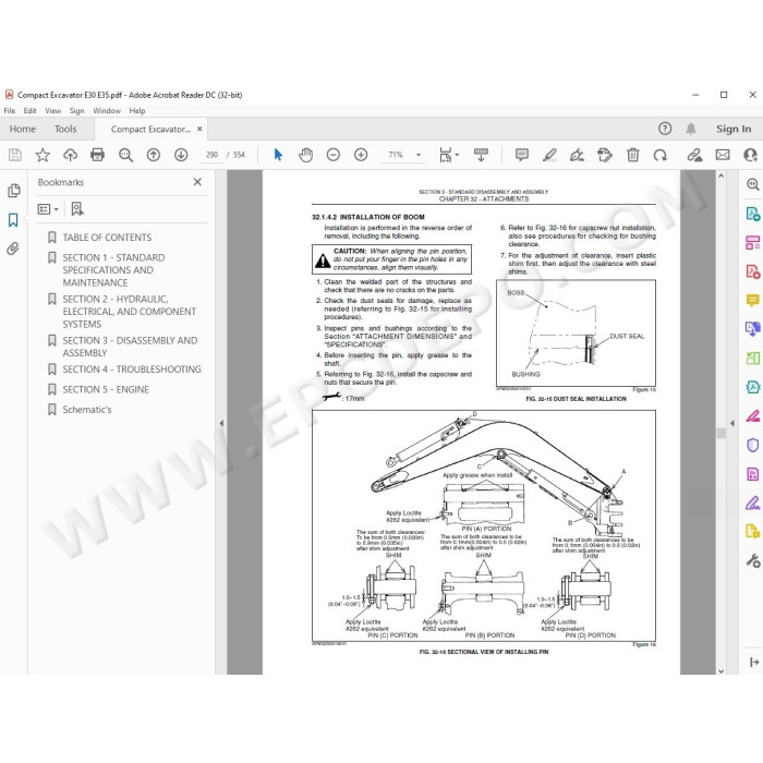 New Holland Compact Excavator E30 E35 service manual