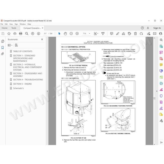New Holland Compact Excavator E30 E35 service manual