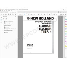 New Holland Compact Excavator E30BSR E35BSR Tier 4 service manual