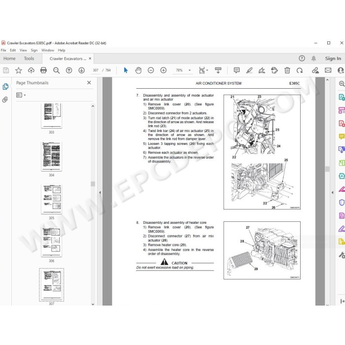 New Holland Excavator E385C service manual