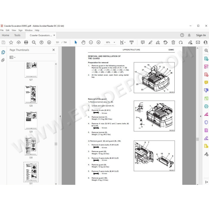 New Holland Excavator E385C service manual