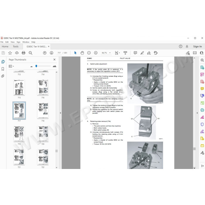 New Holland Excavator E385C Tier 4 service manual