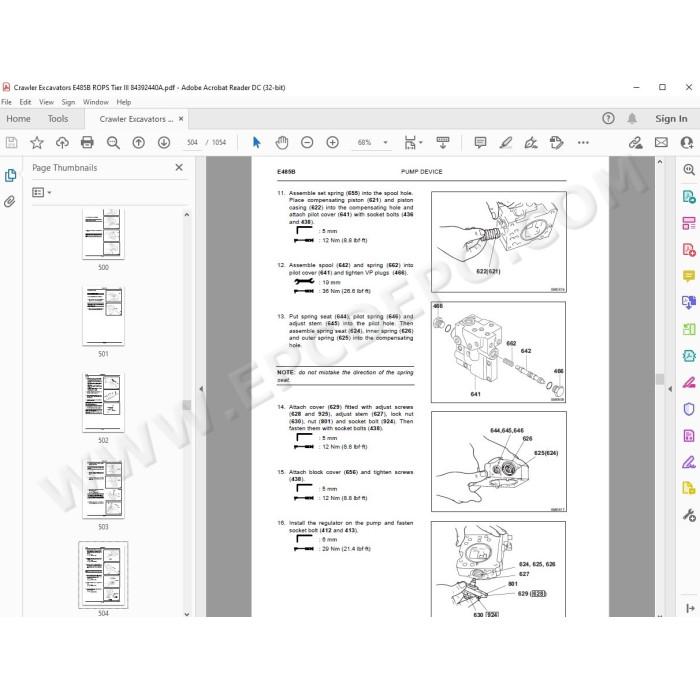 New Holland Excavator E485B ROPS Tier 3 service manual