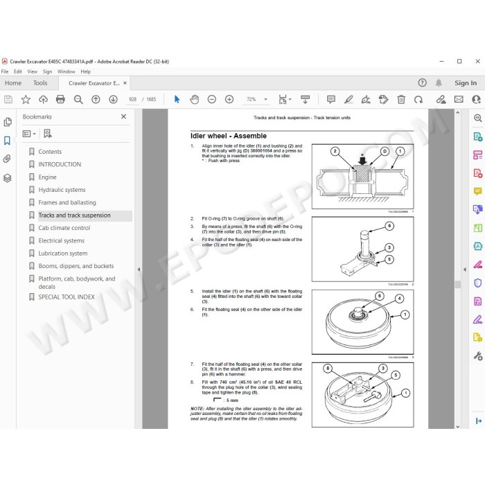 New Holland Excavator E485C service manual