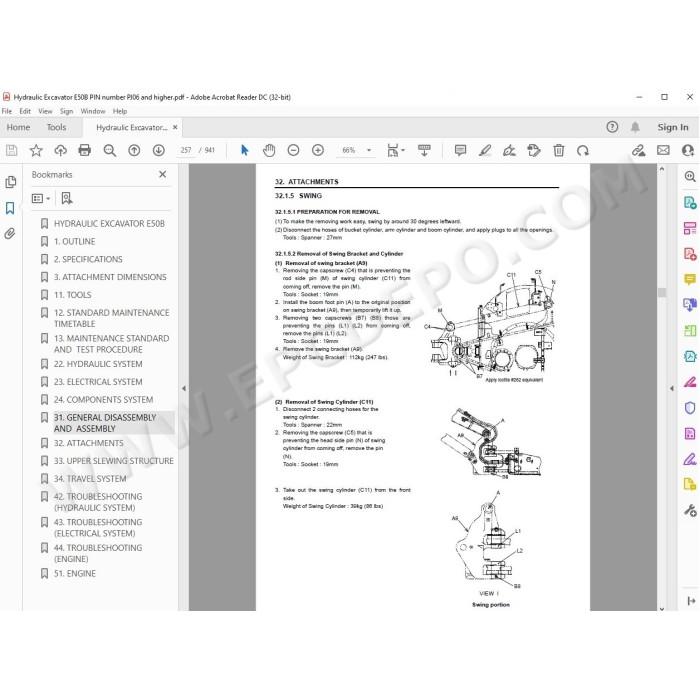 New Holland Excavator E50B service manual