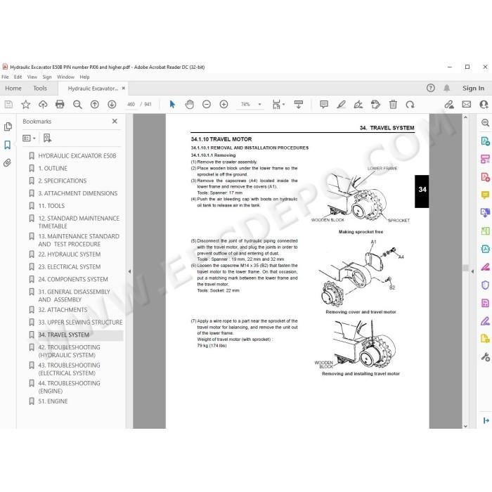 New Holland Excavator E50B service manual