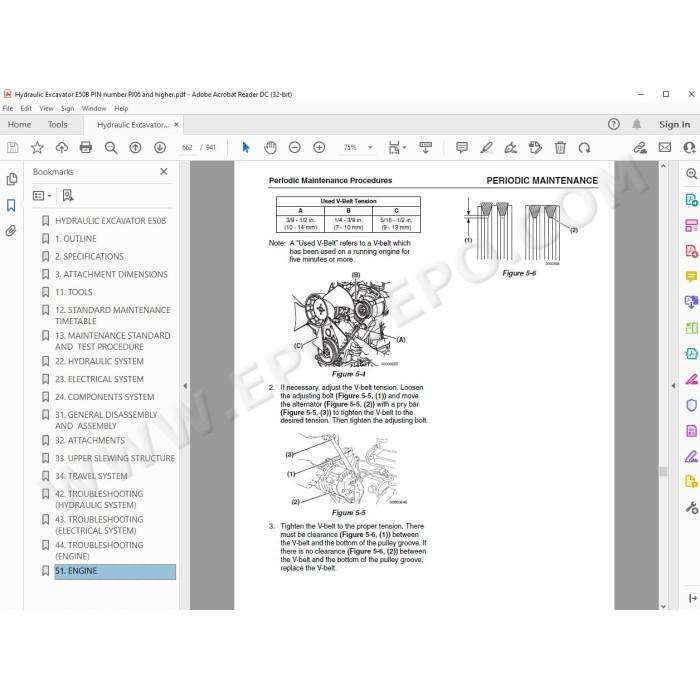 New Holland Excavator E50B service manual