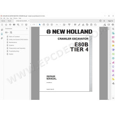 New Holland Excavator E80B Tier 4 service manual