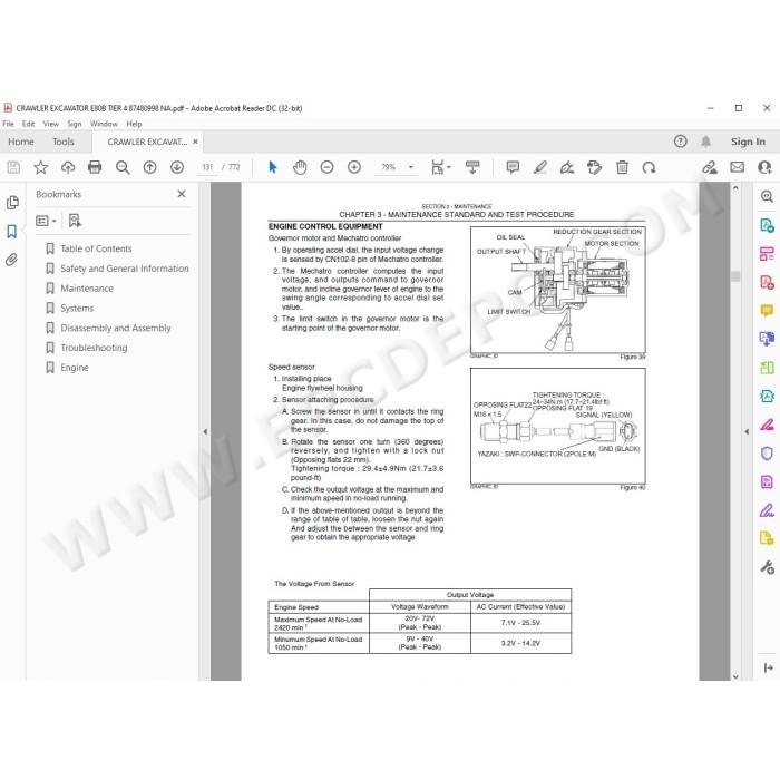 New Holland Excavator E80B Tier 4 service manual
