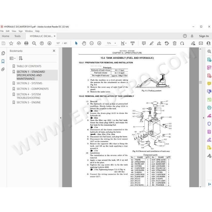 New Holland Mini Excavator EH15 service manual