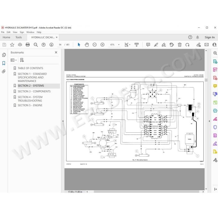 New Holland Mini Excavator EH15 service manual