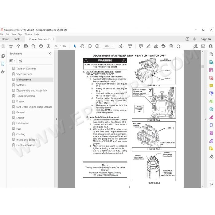 New Holland Excavator EH160 service manual