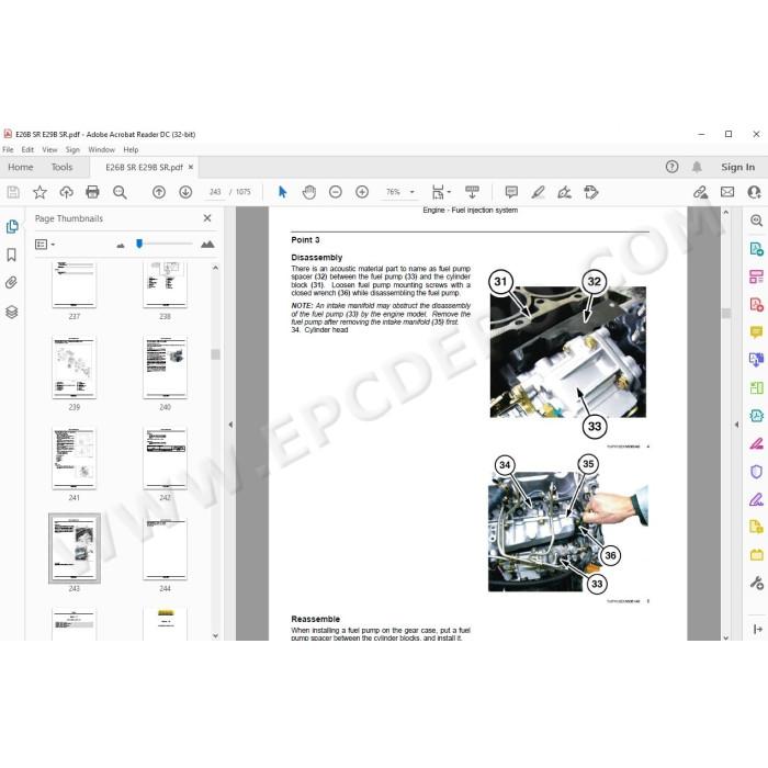 New Holland Mini Excavator E26B E29B SR service manual