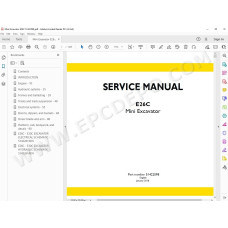 New Holland Mini Excavator E26C Tier 4 service manual