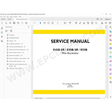 New Holland Mini Excavator E55B E50B E45B SR service manual