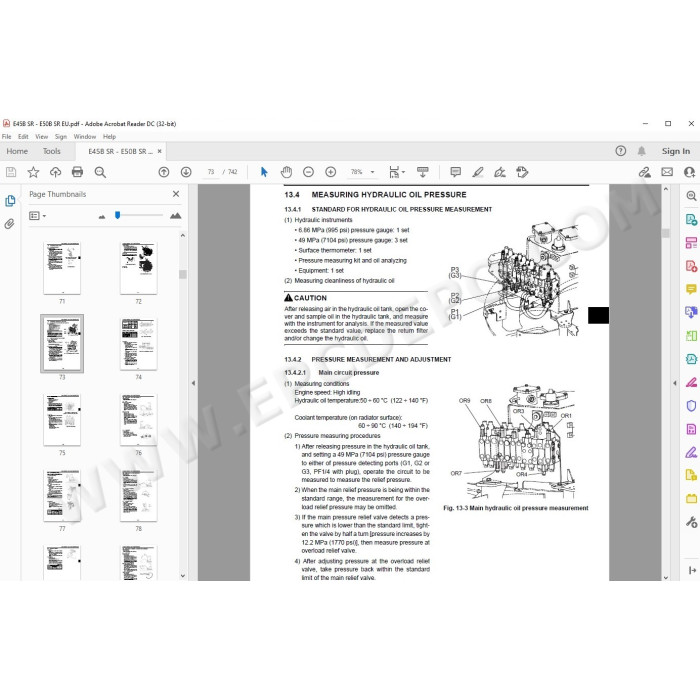 New Holland Mini Excavator E45B E50B SR service manual