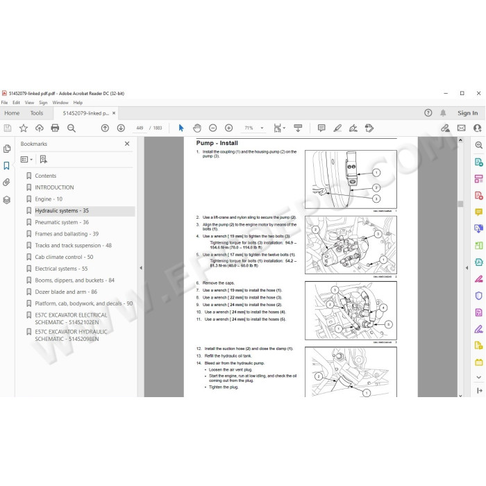 New Holland Mini Excavator E57C Tier 4 service manual