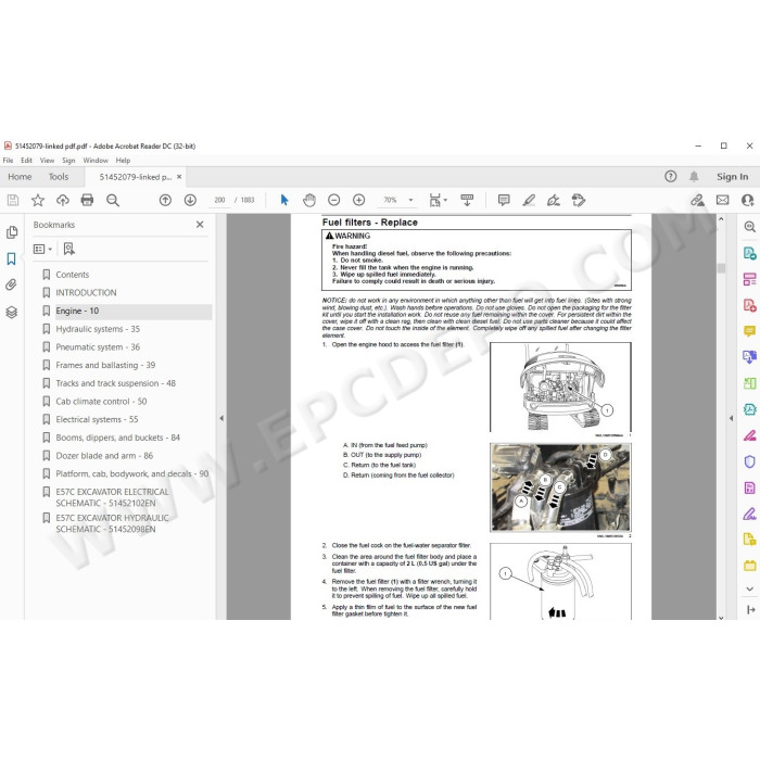 New Holland Mini Excavator E57C Tier 4 service manual