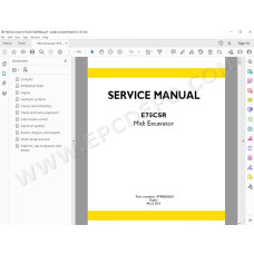 New Holland Midi Excavator E75CSR service manual