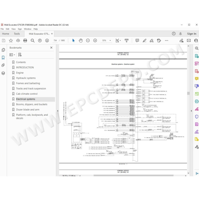 New Holland Midi Excavator E75CSR service manual
