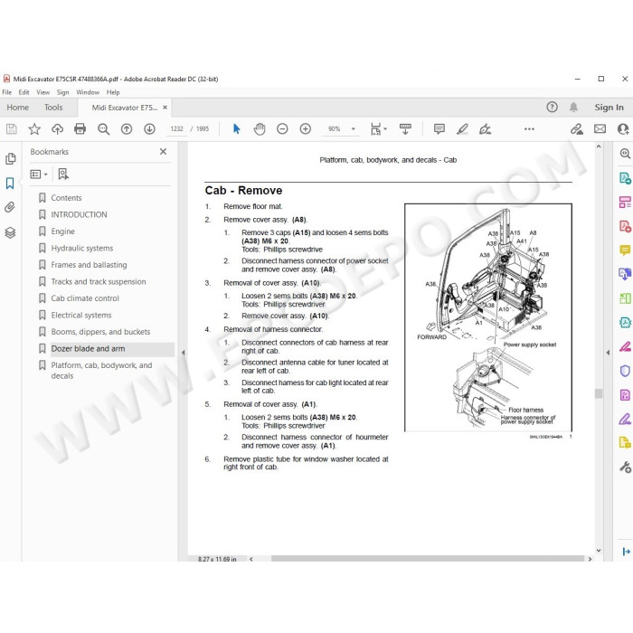 New Holland Midi Excavator E75CSR service manual