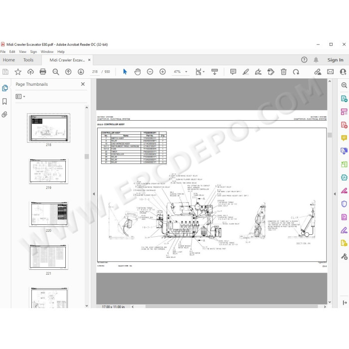 New Holland Midi Excavator E80 service manual