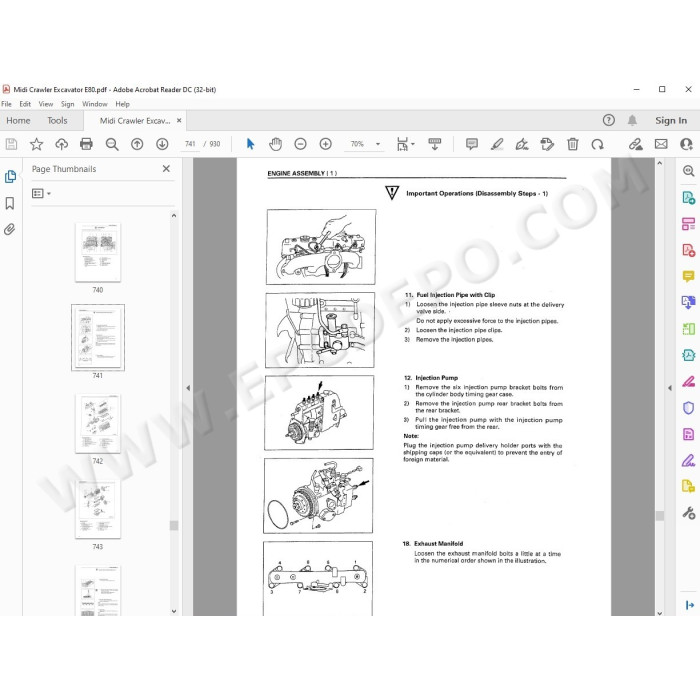New Holland Midi Excavator E80 service manual