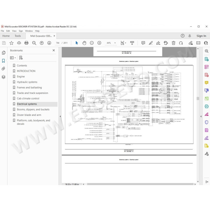 New Holland Midi Excavator E85CMSR service manual