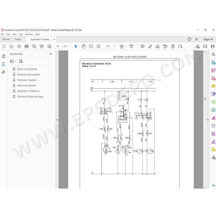 New Holland Mini Excavator EC15 EC25 EC35 EC45 service manual
