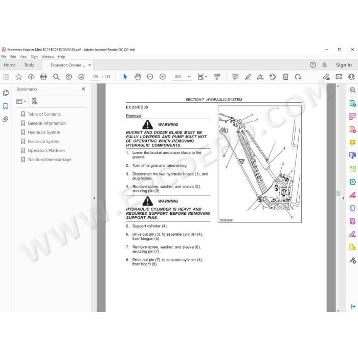 New Holland Mini Excavator EC15 EC25 EC35 EC45 service manual