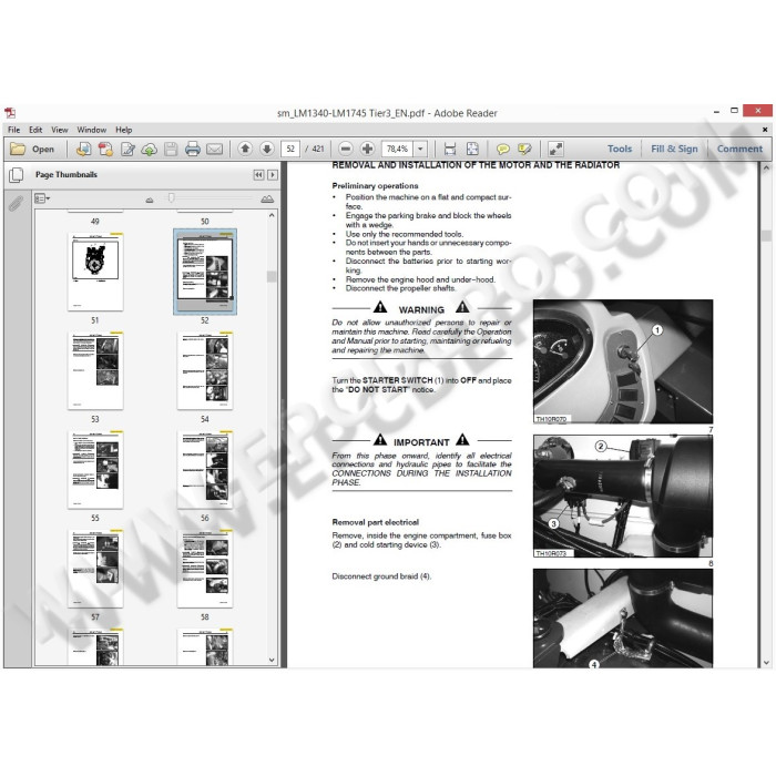 New Holland Telescopic Handler workshop service manuals