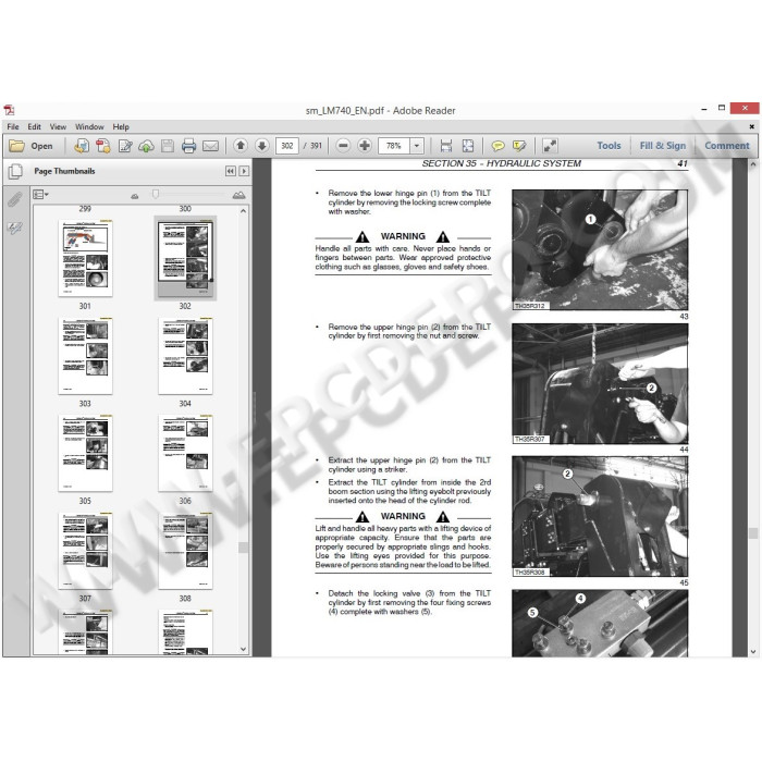 New Holland Telescopic Handler workshop service manuals