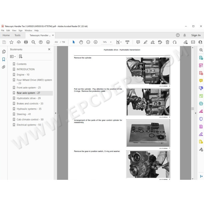 New Holland Telescopic Handler LM5020 LM5030 Tier 3 service manual