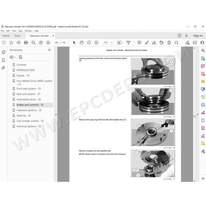 New Holland Telescopic Handler LM5020 LM5030 Tier 3 service manual