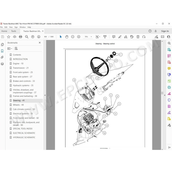 New Holland Tractor Backhoe U80C Tier 4 service manual