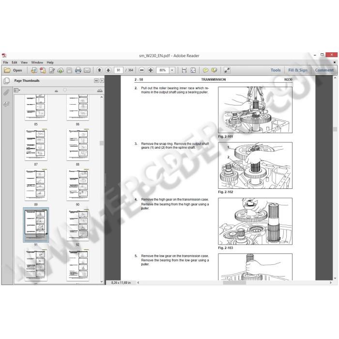 New Holland Wheel Loader W230 workshop service manual