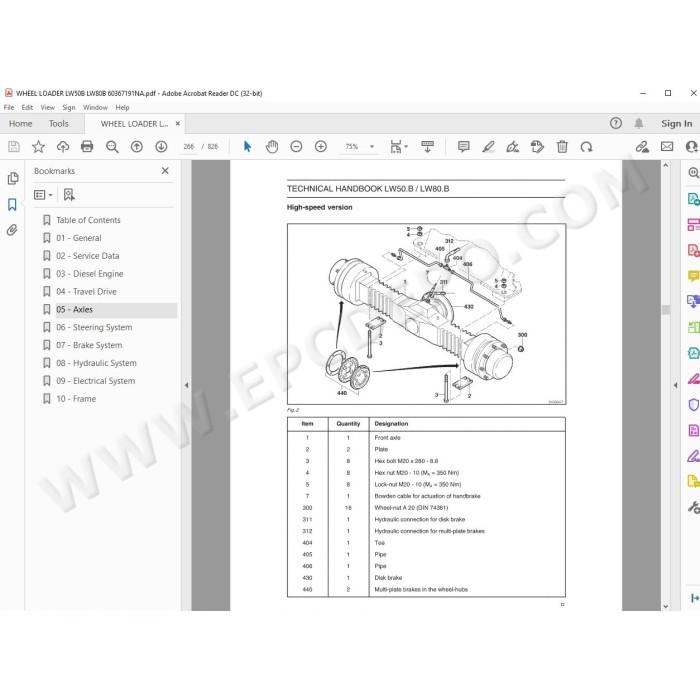 New Holland Wheel Loader LW50 LW50B LW80 LW80B service manual