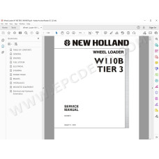 New Holland Wheel Loader W110B Tier 3 service manual