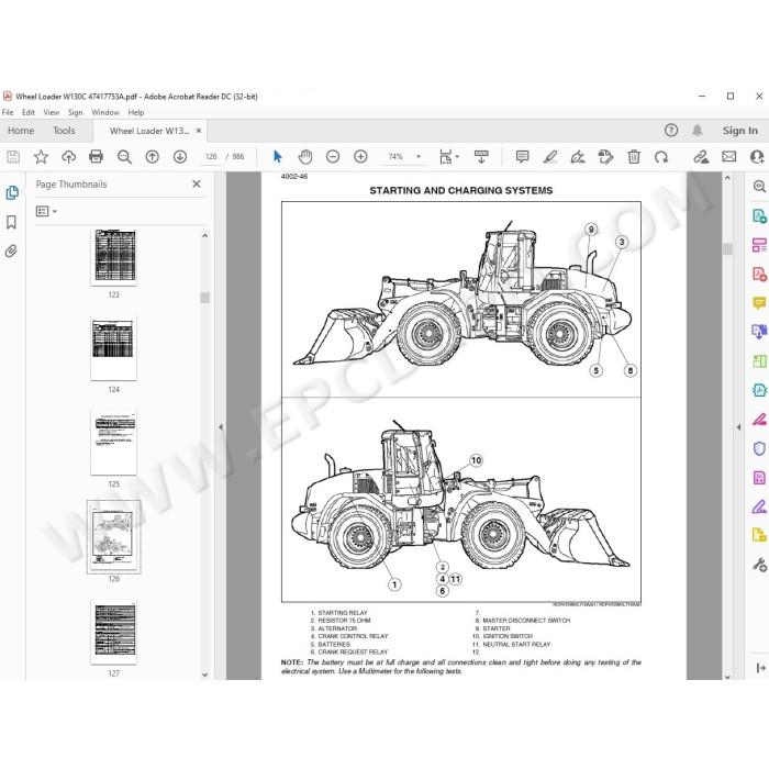 New Holland Wheel Loader W130C service manual