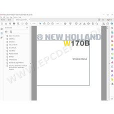 New Holland Wheel Loader W170B service manual