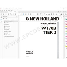 New Holland Wheel Loader W170B Tier 3 service manual